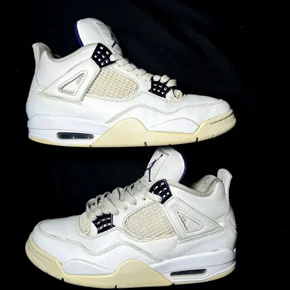 Size 8 - Nike Air Jordan 4 Retro Purple Metallic Men's Shoes